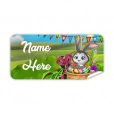 Easter Bunny Rectangle Name Label