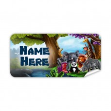 Visits the Zoo Rectangle Name Label