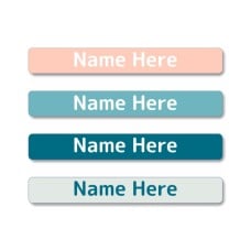 Coral Mini Name Labels