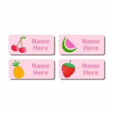 Fruit Rectangle Name Labels