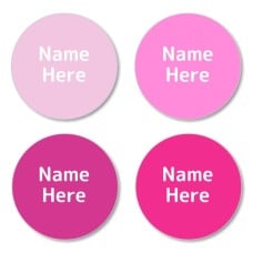 Pinks Shoe Dot Labels