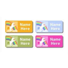 Rainbow Unicorn Rectangle Name Labels