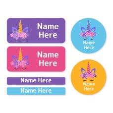 Unicorn Horn Mixed Name Label Pack