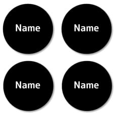 Single Colour Round Name Label