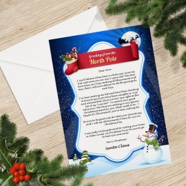 Blue Santa Letter